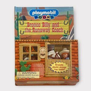 Playmobil Vintage Toy & Book Set Bronco Billy and the Runaway Coach New 1998